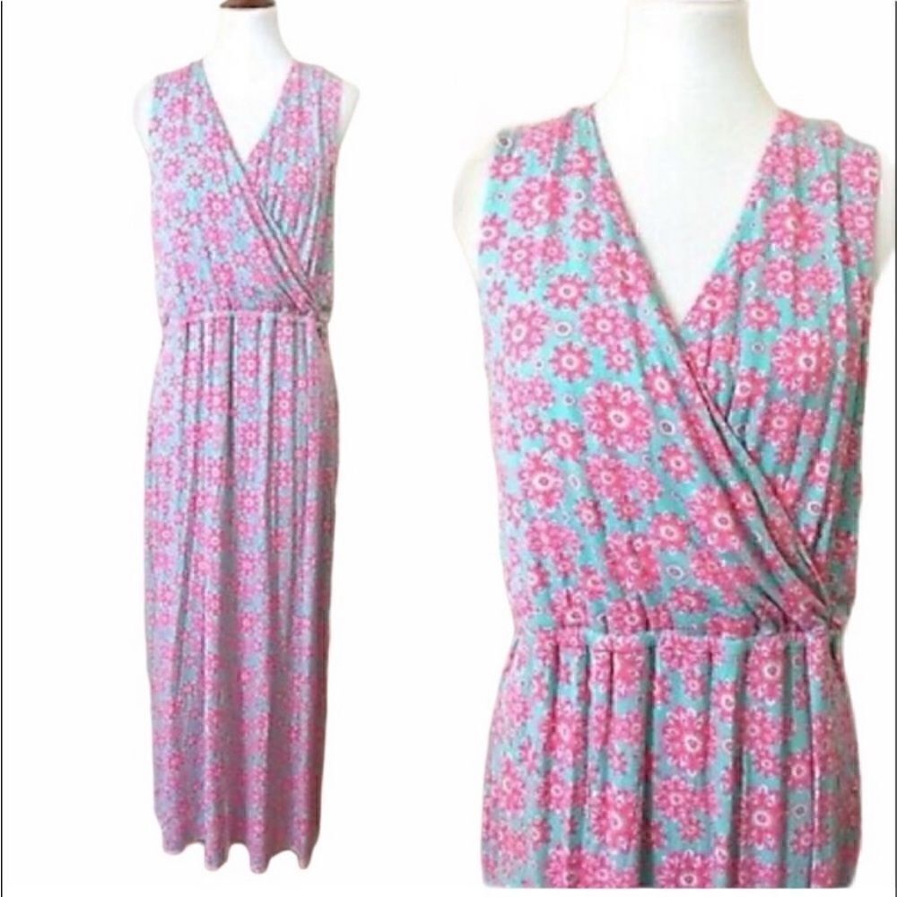 Vineyard Vines Caribbean Floral Pink Maxi
Dress